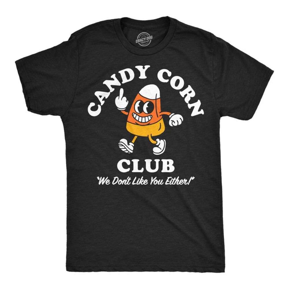 Mens Funny T Shirts Candy Corn Club Halloween Candy Tee For Men